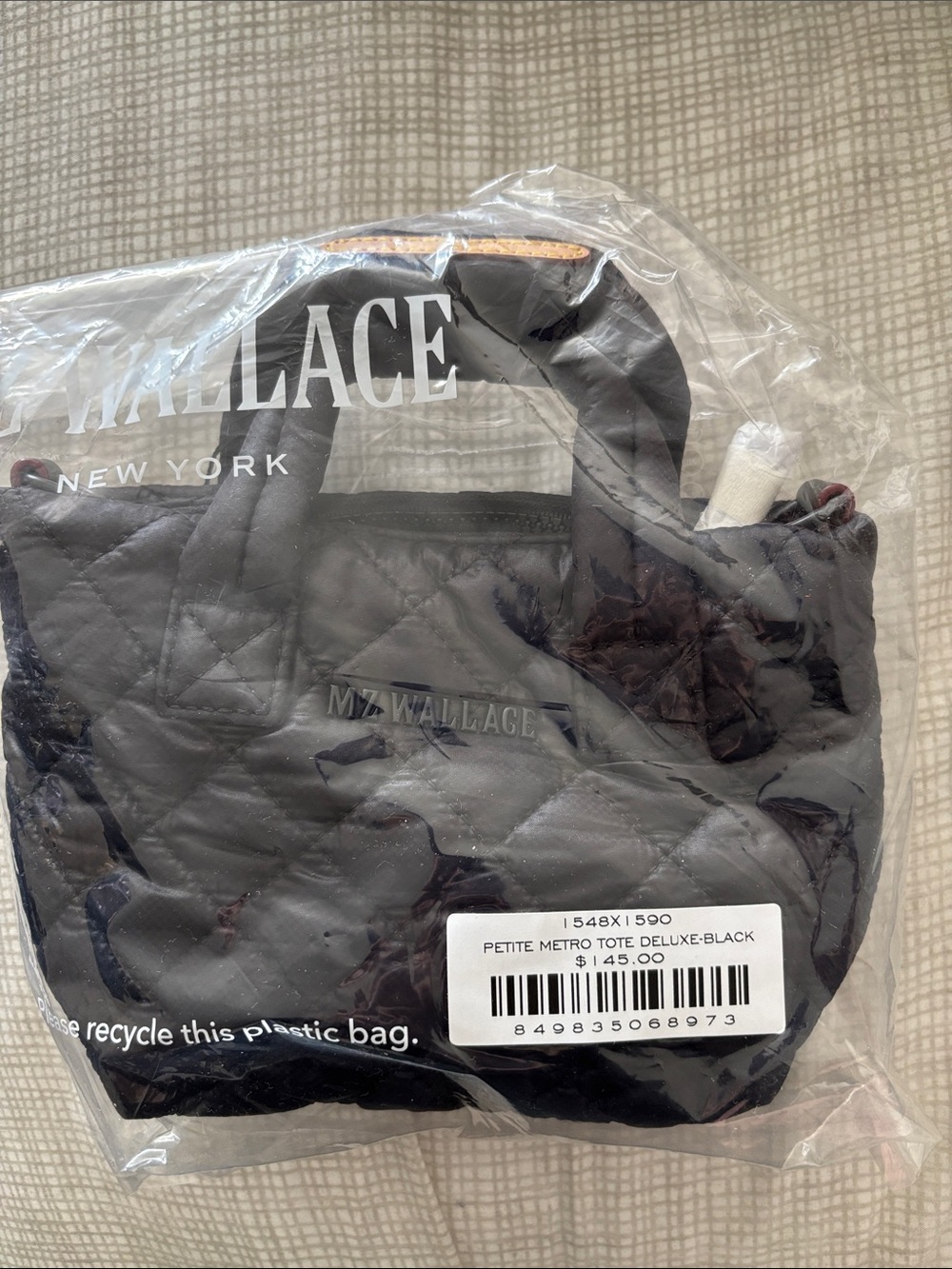 MZ Wallace Petite Metro Tote Deluxe - Black